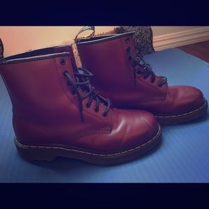 Beautiful Deep Red Dr. Martens Boots